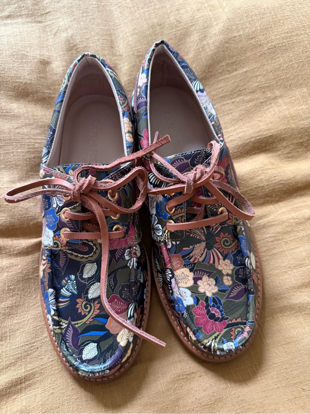 NWOB Farm Rio - Women’s Floral Lace-Up Boat Shoes